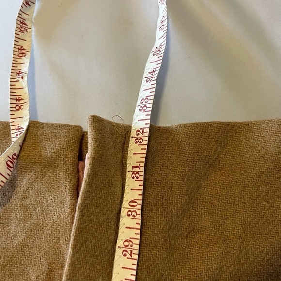 Vintage Savannah Light Brown Tan Wool A-line Skirt 12 - Picture 3 of 11